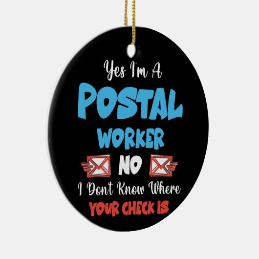 Postbode Postbode Postbode Postbode Kantoor Keramisch Ornament (Rechts)