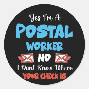 Postbode Postbode Postbode Postbode Kantoor Ronde Sticker