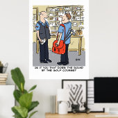 Postbode speelt een ronde bij een golfbaan poster (Thuiskantoor)