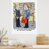 Postbode speelt een ronde bij een golfbaan poster (Keuken)
