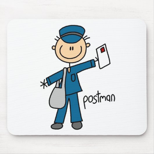 Postbode Stick Figure Muismat (Voorkant)