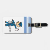 Postbode Stickfiguur Bagagelabel (Voorkant horizontaal)