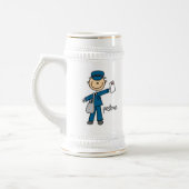 Postbode Stickfiguur Bierpul (Links)
