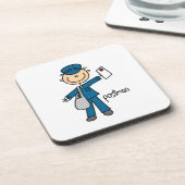Postbode Stickfiguur Drankjes Onderzetter (Linkerzijde)
