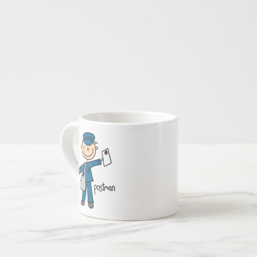 Postbode Stickfiguur Espresso Kop (Links)