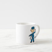 Postbode Stickfiguur Espresso Kop (Voorkant rechts)