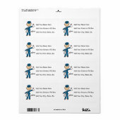 Postbode Stickfiguur Etiket (Full Sheet)