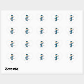 Postbode Stickfiguur Hart Sticker (Vel)