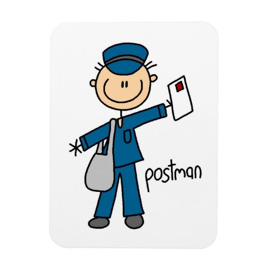Postbode Stickfiguur Magneet (Verticaal)