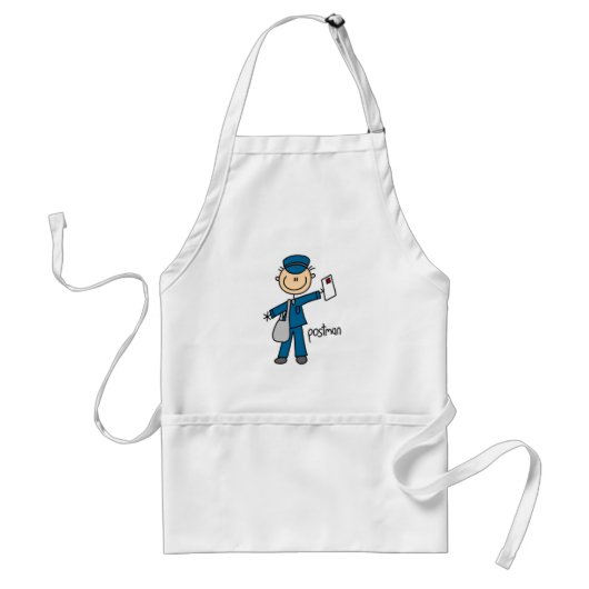 Postbode Stickfiguur Standaard Schort (Voorkant)