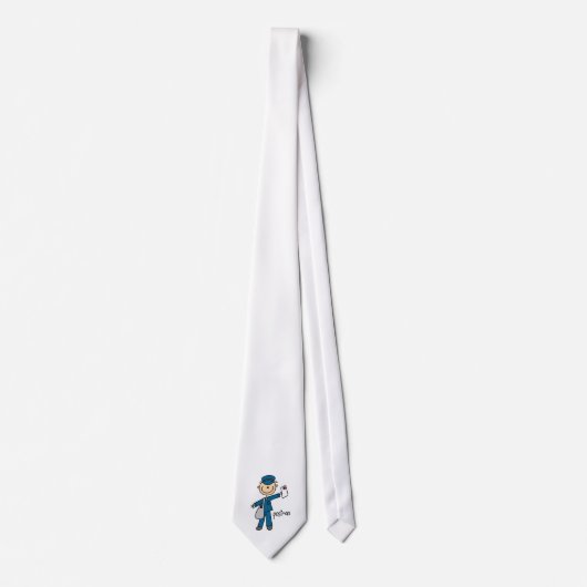 Postbode Stickfiguur Stropdas (Voorkant)