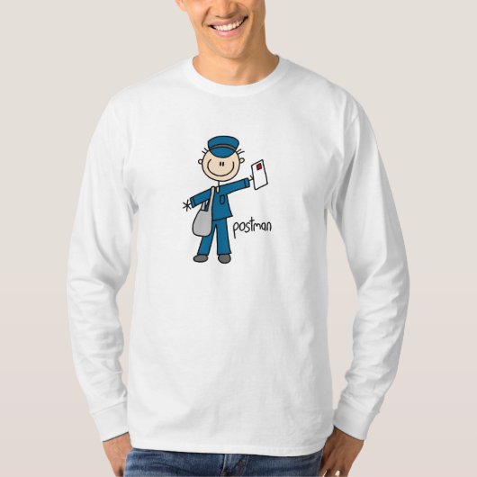 Postbode Stickfiguur T-shirt (Voorkant)