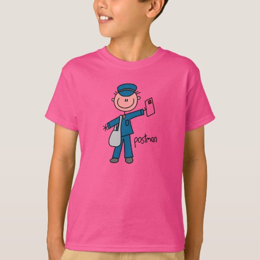 Postbode Stickfiguur T-shirt (Voorkant)