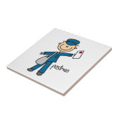 Postbode Stickfiguur Tegeltje (Zijkant)