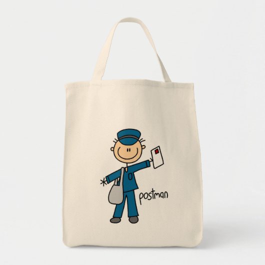 Postbode Stickfiguur Tote Bag (Voorkant)