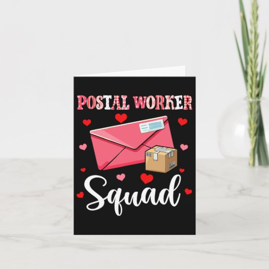Postbode Team Cute Gereedschap Valentijnsharten Pr Kaart (Voorkant)