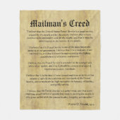 Postbode van postbode fleece deken (Voorkant)