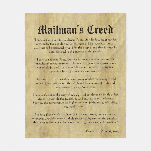 Postbode van postbode fleece deken (Voorkant)