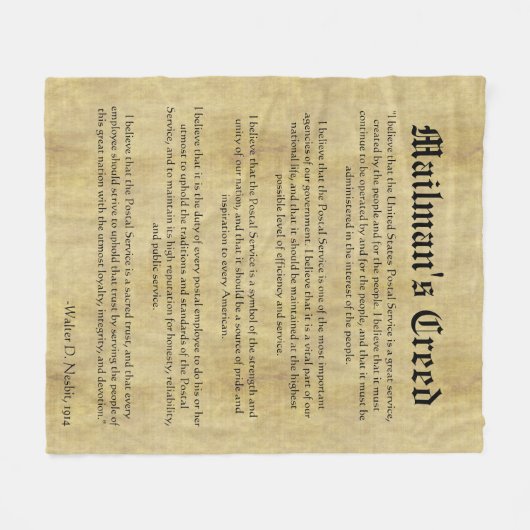 Postbode van postbode fleece deken (Voorkant (Horizontaal))