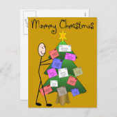 Postbode "Vrolijk Kerstfeest" Kaarten & Briefkaart (Voorkant / Achterkant)