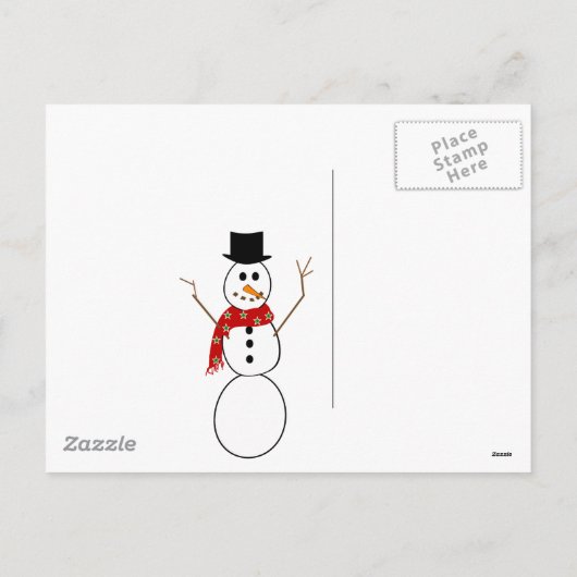 Postbode "Vrolijk Kerstfeest" Kaarten & Briefkaart (Achterkant)