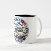 Postbode Waardering Tweekleurige Koffiemok (Voorkant rechts)