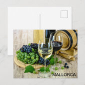 postbodegón vino y uvas Mallorca Briefkaart (Voorkant / Achterkant)