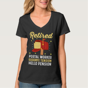 Postbodepensioen Gepensioneerde Postbode Vaarwel T T-shirt