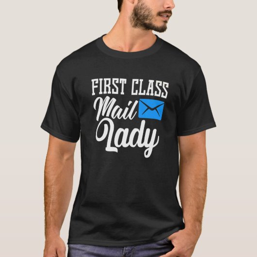 Postbodes voor vrouwen van eerste klasse e-mail l t-shirt (Voorkant)