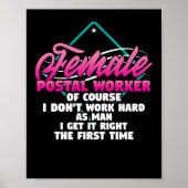 Postbodes Vrouw postbodes Poster (Voorkant)