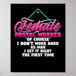 Postbodes Vrouw postbodes Poster