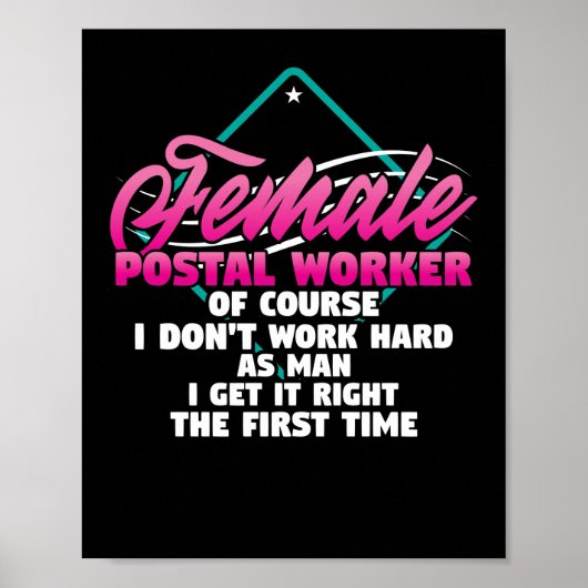 Postbodes Vrouw postbodes Poster (Voorkant)