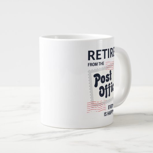 Postboer Retirement Mailman Funny Grote Koffiekop (Voorkant rechts)