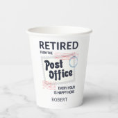 Postboer Retirement Mailman Funny Papieren Bekers (Achterkant)