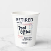 Postboer Retirement Mailman Funny Papieren Bekers (Voorkant)