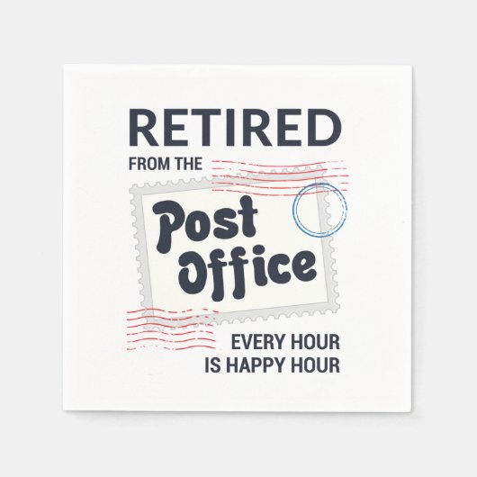 Postboer Retirement Mailman Funny Servet (Voorkant)