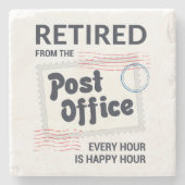 Postboer Retirement Mailman Funny Stenen Onderzetter (Voorkant)