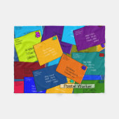 Postboor Fleece Blanket Letters 7 Deken (Voorkant (Horizontaal))