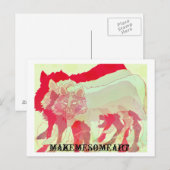 postboot wolf briefkaart (Voorkant / Achterkant)