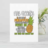 Postboten zijn als ananassen. feestdagenkaart (Staand voorkant)