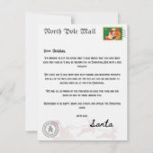 Postbrief Noordpool van Santa Claus, aangepast Notitiekaartje (Voorkant)