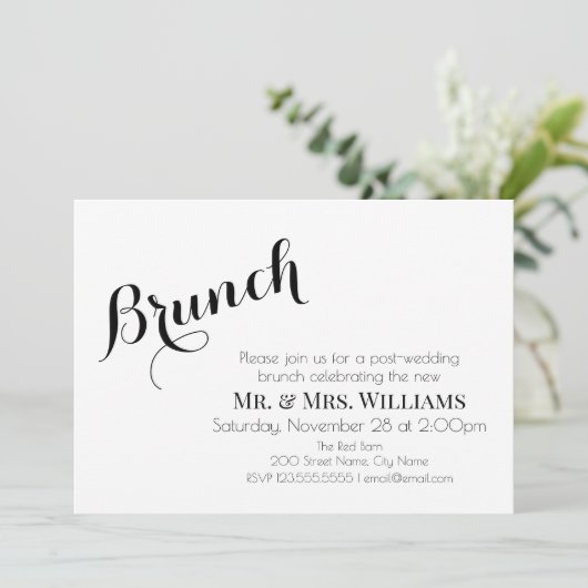 Postbruiloft brunch (Staand voorkant)