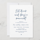 Postbruiloft Brunch, Eat, drink en gehuwd Invita Kaart (Voorkant)