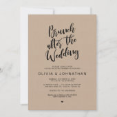 Postbruiloft, Brunch na bruiloft, Brown Kraft Kaart (Voorkant)