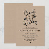 Postbruiloft, Brunch na bruiloft, Brown Kraft Kaart (Voorkant / Achterkant)