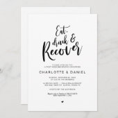 Postbruiloft, eet, Drink en Recover Brunch Kaart (Voorkant / Achterkant)