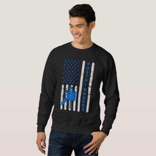 Postbus bezorging Amerikaanse vlaggenpostpostbode Trui (Voorkant volledig)