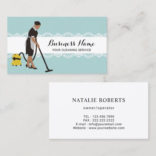 Postbus Blauwgroen Visitekaartje (Voorkant / Achterkant)