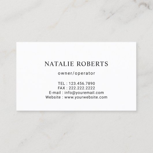 Postbus Blauwgroen Visitekaartje (Achterkant)