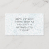 Postbus Bunny Rabbit Florals Boy Baby Registry Bus Visitekaartje (Achterkant)